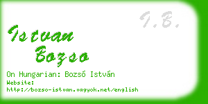 istvan bozso business card